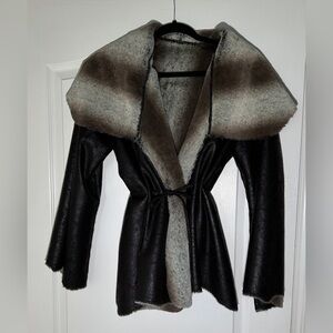 Chi by Falchi size Medium Faux fur Leather Jacket for women